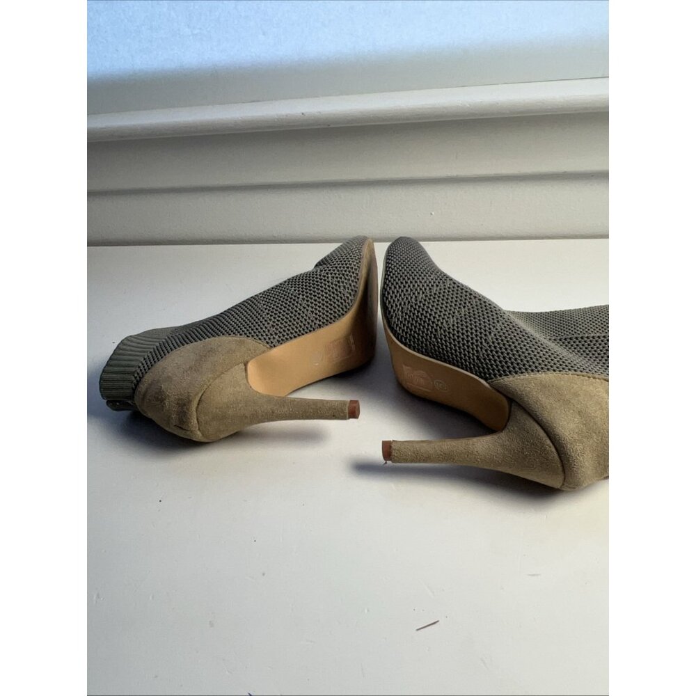 TINSTREE Set Of 2 Pointed Toe Heel Ankle Booties Stiletto Boots Black Green SZ 5 - Picture 3 of 16